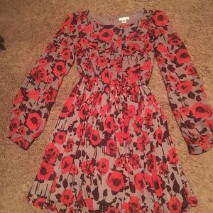 Floral Dress, pleated skirt